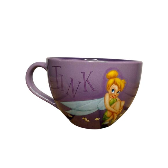 Disney Store Large Tinkerbell Coffee Tea Mug Purple Disney Fairies Collectible - Picture 4 of 7